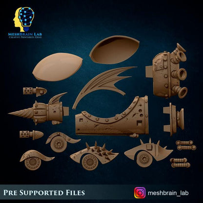 Evil Machine Race Ork car | Orks | 32mm | Meshbrain Labs