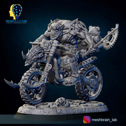 Wasteland Biker Orks Squad | Orks | 32mm | Meshbrain Labs