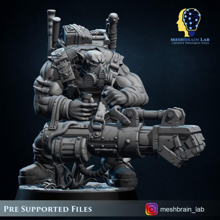 Ork Kommando zapper | Orks | 32mm | Meshbrain Labs