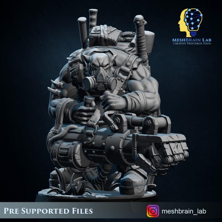 Ork Kommando zapper | Orks | 32mm | Meshbrain Labs