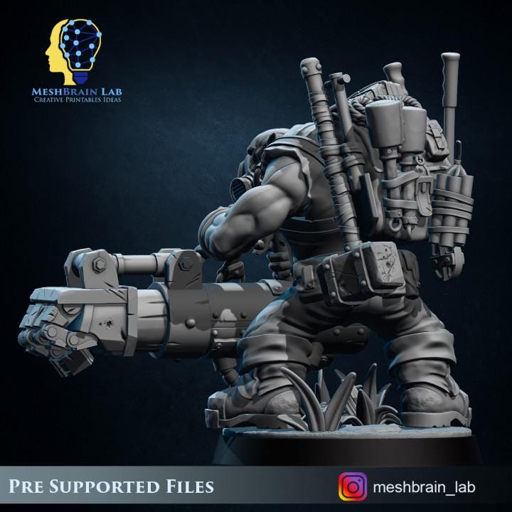 Ork Kommando zapper | Orks | 32mm | Meshbrain Labs