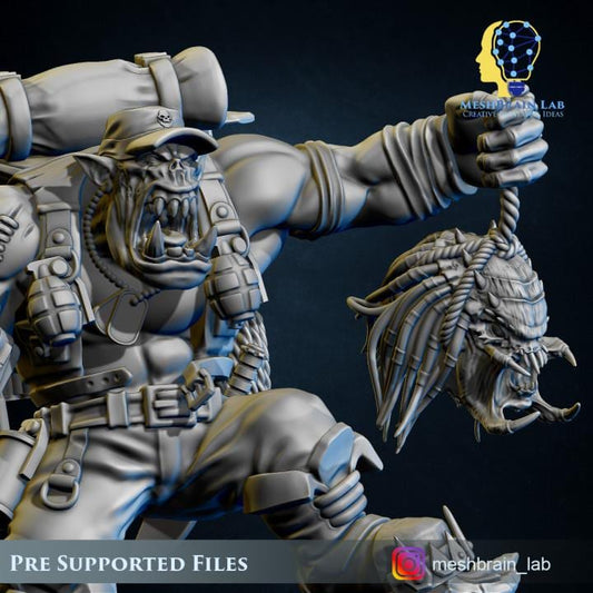 Ork Kommando Boss | Orks | 32mm | Meshbrain Labs