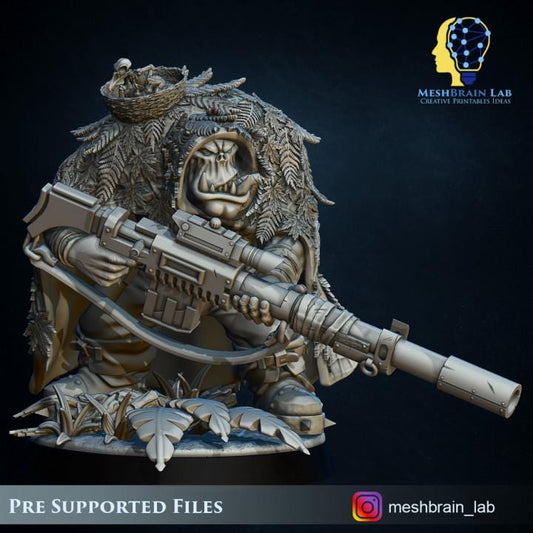 Ork commando Sniper | Orks | 32mm | Meshbrain Labs
