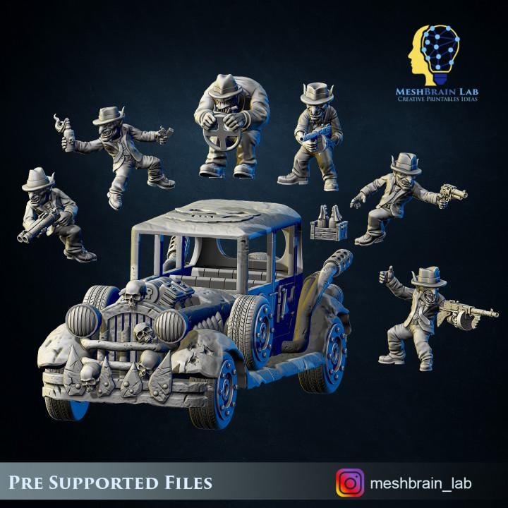 Ork Bulletproof Junk & Gang of Nuts | Orks | 32mm | Meshbrain Labs