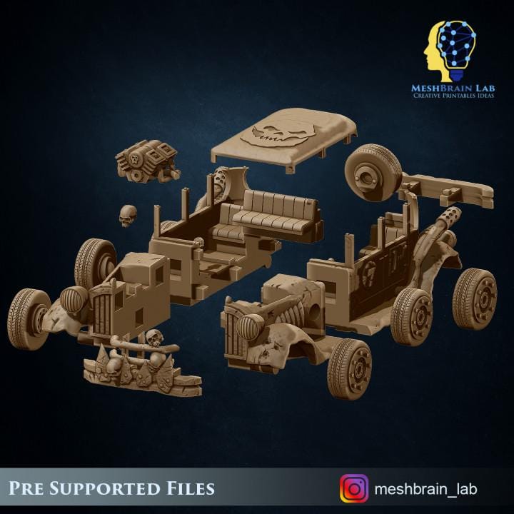 Ork Bulletproof Junk & Gang of Nuts | Orks | 32mm | Meshbrain Labs