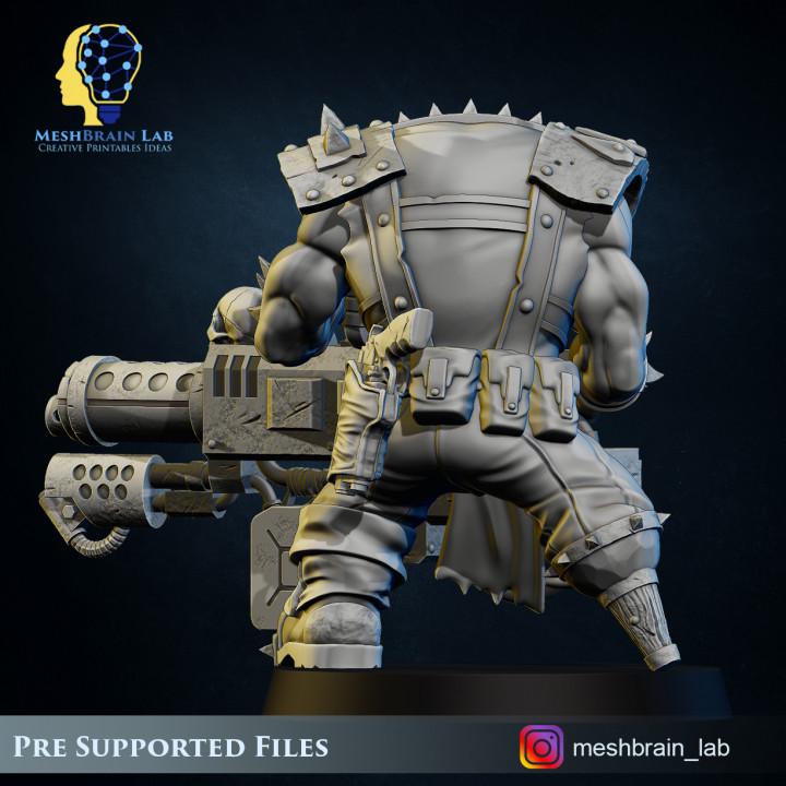 Pirate Ork With Big Bada Boom Weapon | Orks | 32mm | Meshbrain Labs