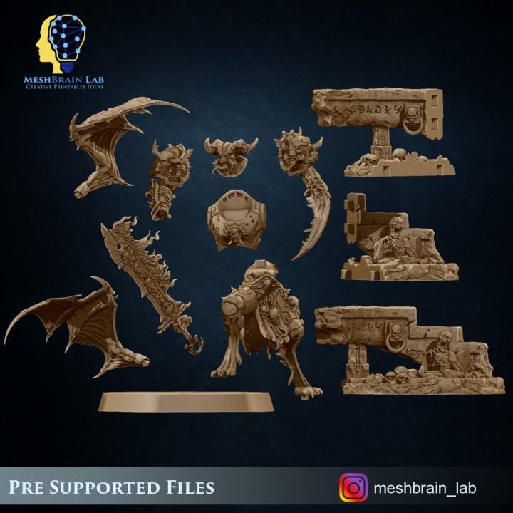 Doom Marine Rewarded by the Gods | Chaos | 32mm | Meshbrain Labs