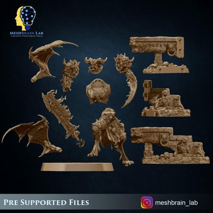 Doom Marine Rewarded by the Gods | Chaos | 32mm | Meshbrain Labs