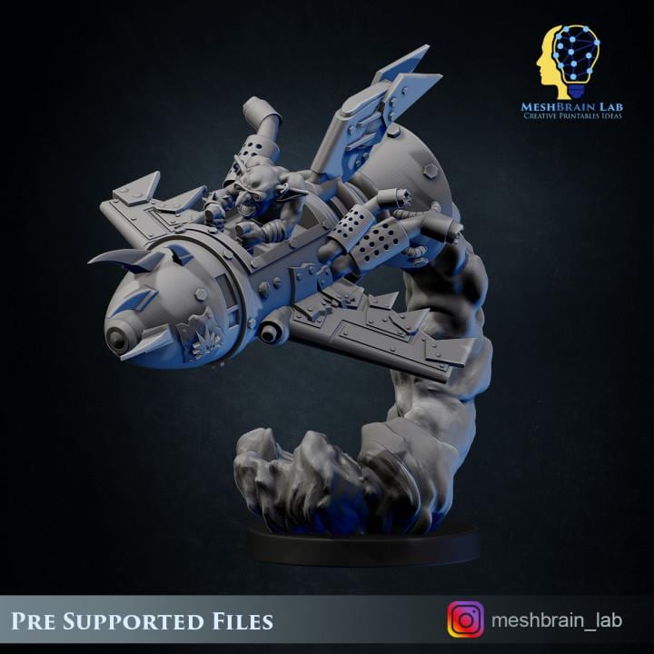 Orks- FLying rocket | Orks | 32mm | Meshbrain Labs