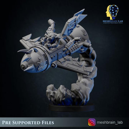 Orks- FLying rocket | Orks | 32mm | Meshbrain Labs