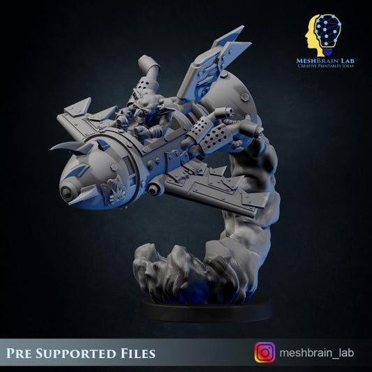 Orks- FLying rocket | Orks | 32mm | Meshbrain Labs