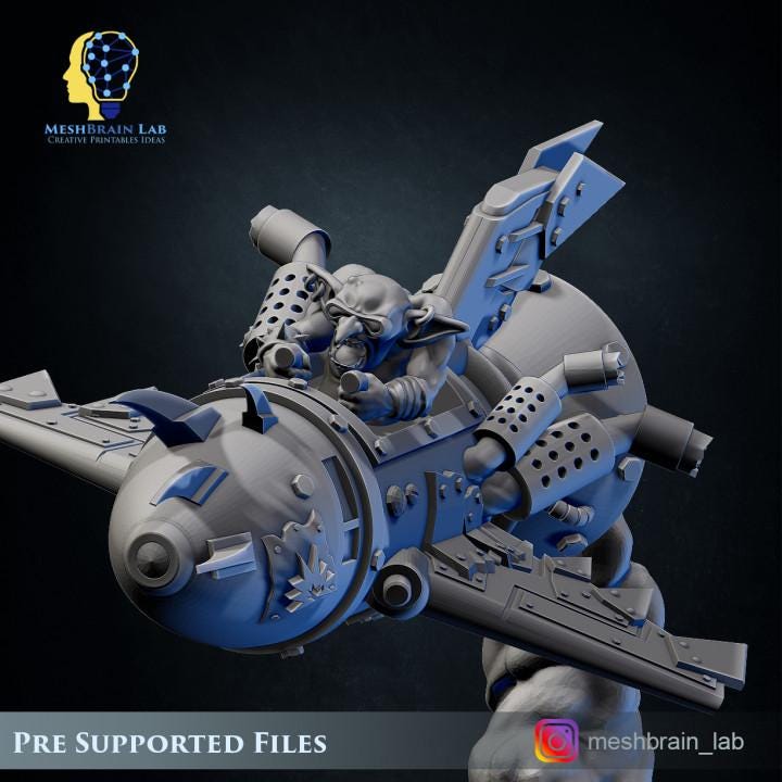 Orks- FLying rocket | Orks | 32mm | Meshbrain Labs