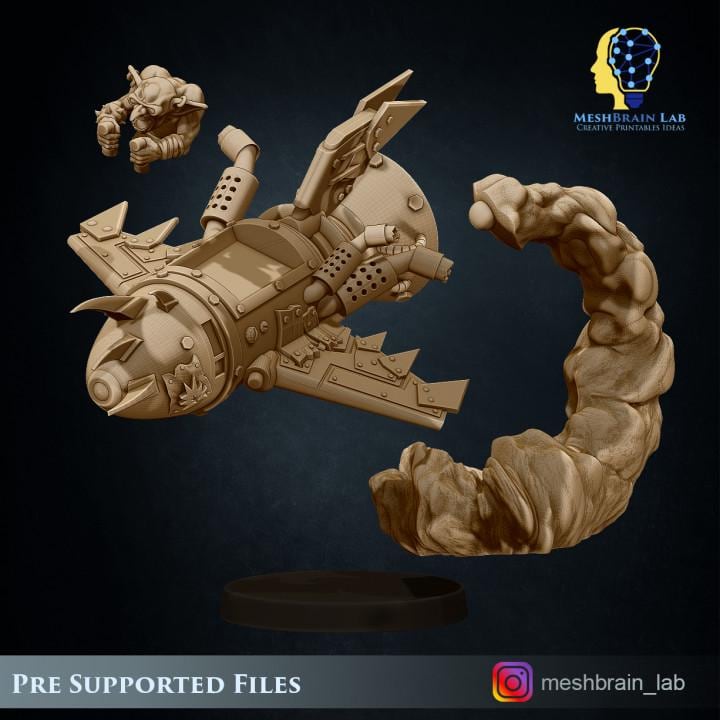 Orks- FLying rocket | Orks | 32mm | Meshbrain Labs