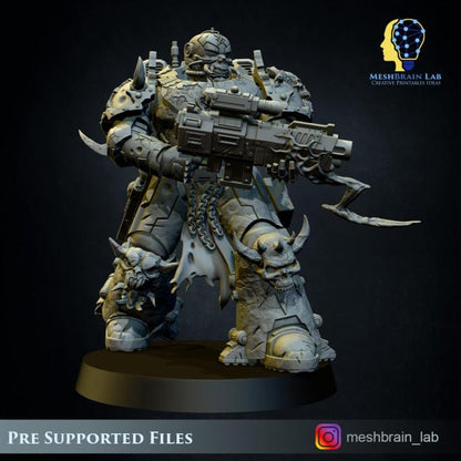 Doom Marines Squad | Chaos | 32mm | Meshbrain Labs