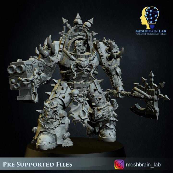 Doom Marines Terminators | Chaos | 32mm | Meshbrain Labs