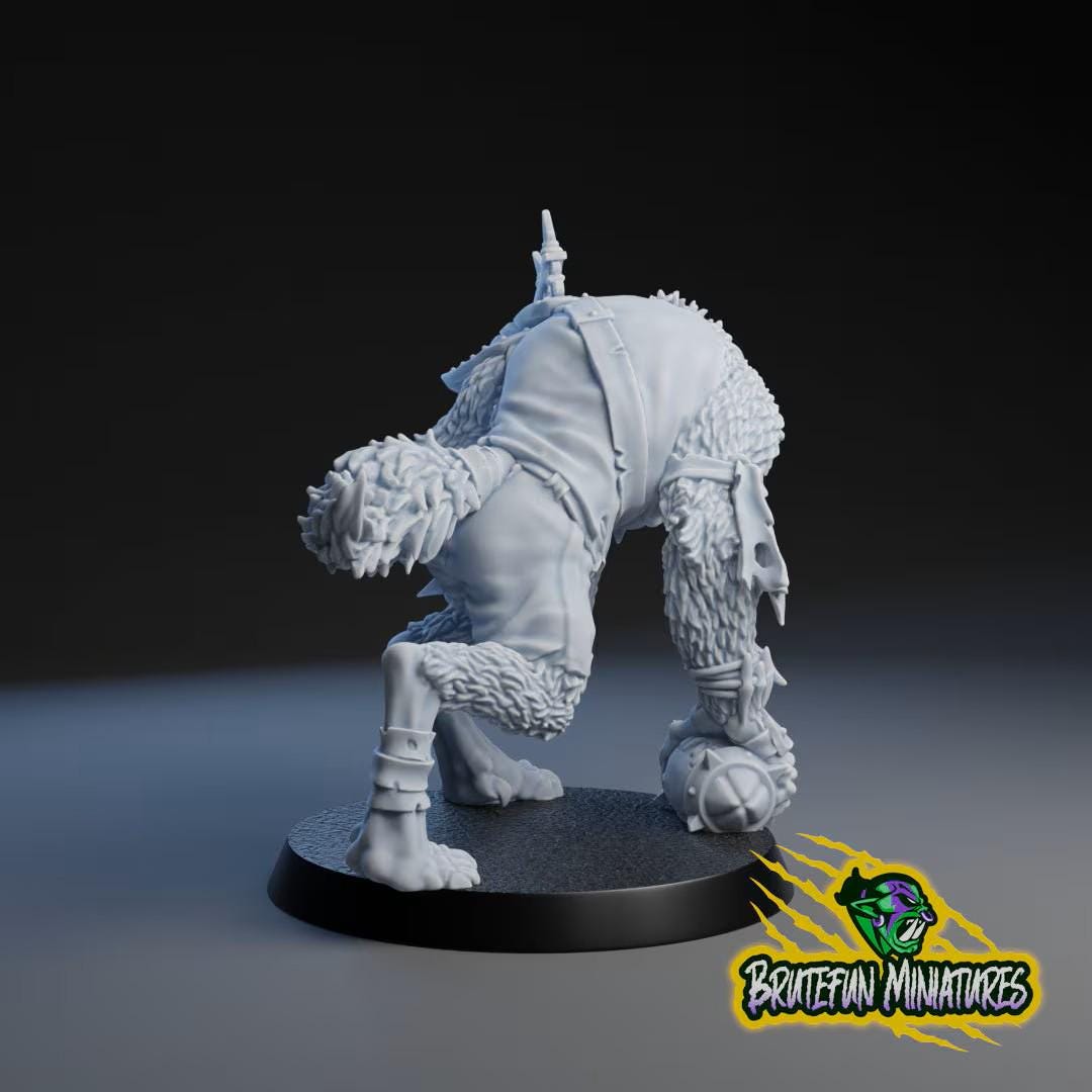 Werewolf Star Player | Fantasy Football | Necromantic Team | Brutefun Miniatures