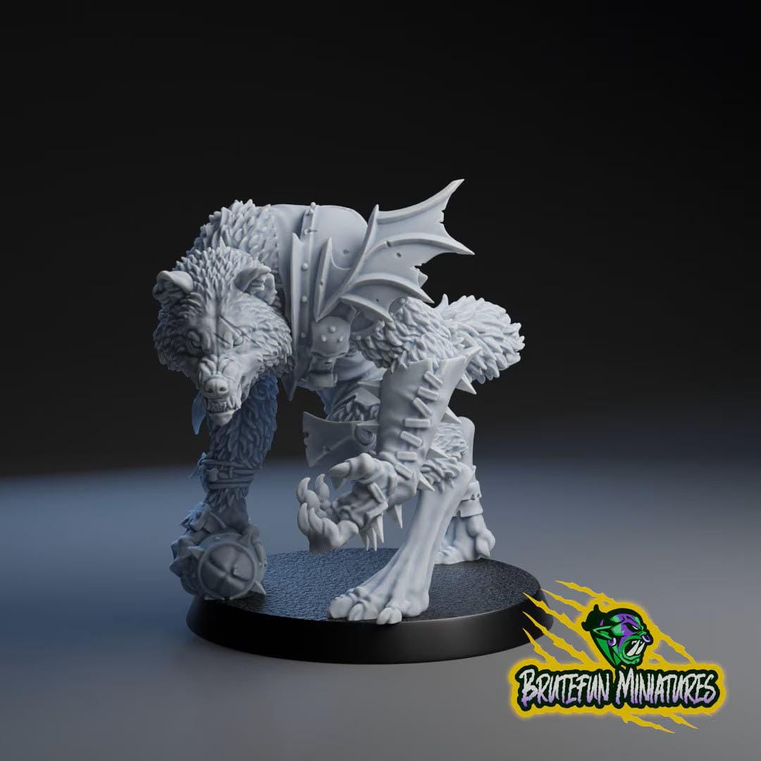 Werewolf Star Player | Fantasy Football | Necromantic Team | Brutefun Miniatures