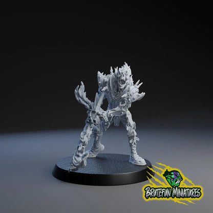Skeleton Chainsaw Maniac Star Player | Fantasy Football | Necromantic Team | Brutefun Miniatures