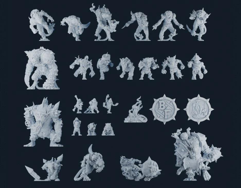 Underworld Team | Fantasy Football | Rat Team | Brutefun Miniatures