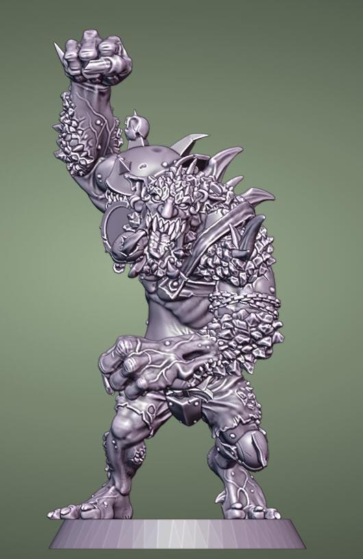 Troll Mutated | Fantasy Football | Underworld Team | Brutefun Miniatures