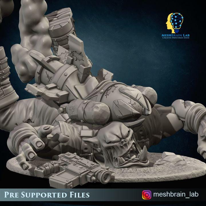 Rokkit Maniacs Orc Squad | Orks | 32mm | Meshbrain Labs