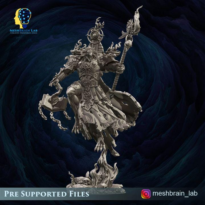 Doom Marines Chaos Sorcerer of changes | Chaos | 32mm | Meshbrain Labs