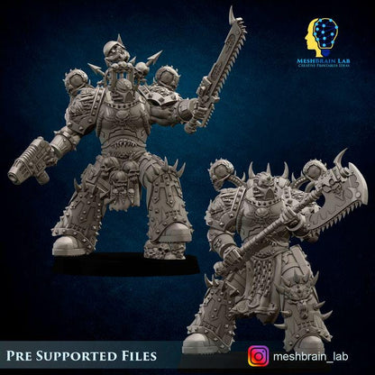 Doom Marines Berserkers Squad | Chaos | 32mm | Meshbrain Labs