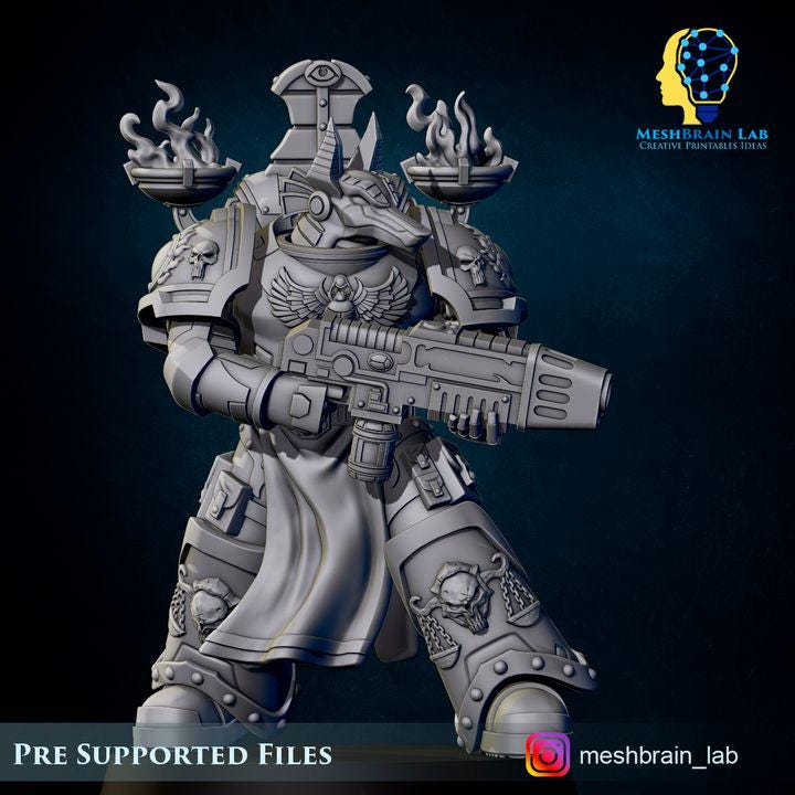 Marine Reapers of the thousand souls Squad | Chaos | 32mm | Meshbrain Labs