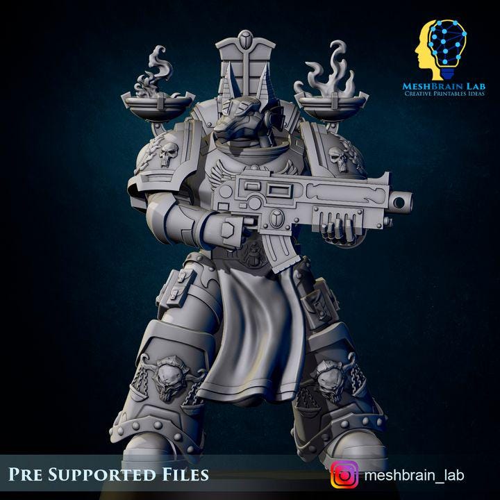 Marine Reapers of the thousand souls Squad | Chaos | 32mm | Meshbrain Labs