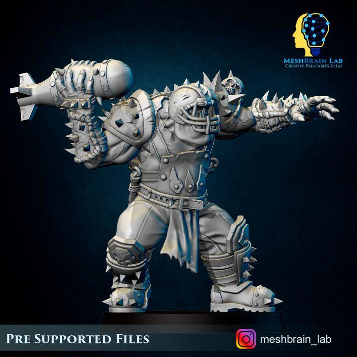 Ork Tank Hunter with old school attack technique | Orks | 32mm | Meshbrain Labs