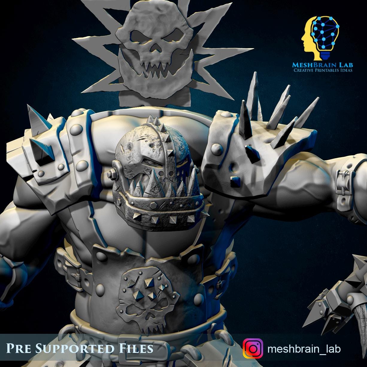 Ork Tank Hunters Boss | Orks | 32mm | Meshbrain Labs