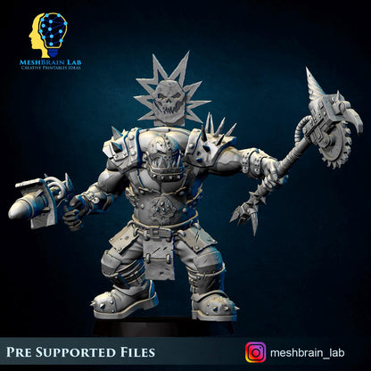 Ork Tank Hunters Boss | Orks | 32mm | Meshbrain Labs