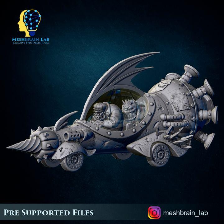 Evil Machine Race Ork car | Orks | 32mm | Meshbrain Labs
