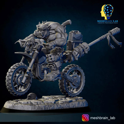Wasteland Biker Orks Squad | Orks | 32mm | Meshbrain Labs