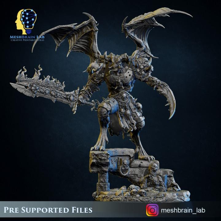 Doom Marine Rewarded by the Gods | Chaos | 32mm | Meshbrain Labs