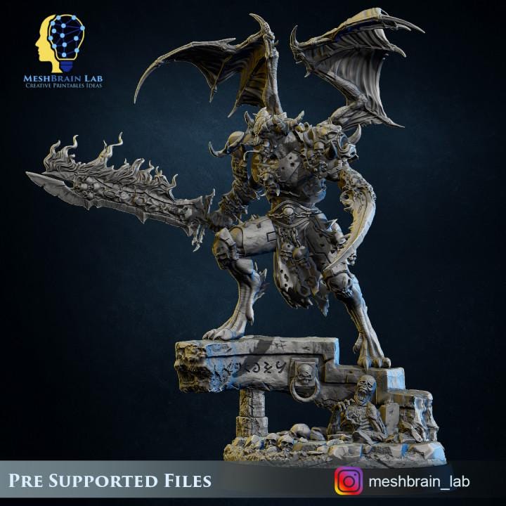 Doom Marine Rewarded by the Gods | Chaos | 32mm | Meshbrain Labs