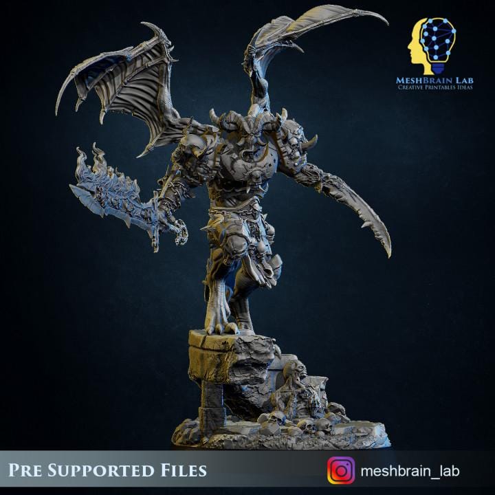 Doom Marine Rewarded by the Gods | Chaos | 32mm | Meshbrain Labs