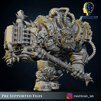 Ork Brute Warboss | Orks | 32mm | Meshbrain Labs