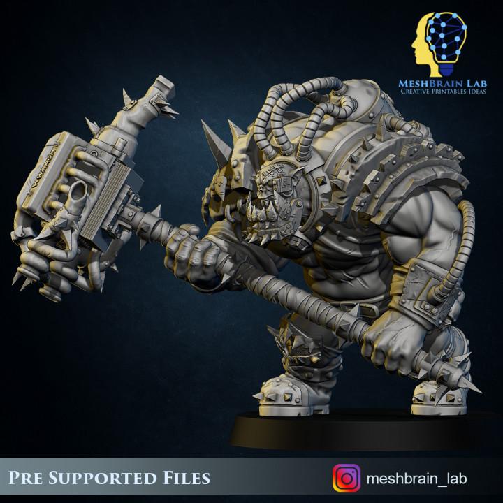 Ork Brute Warboss | Orks | 32mm | Meshbrain Labs