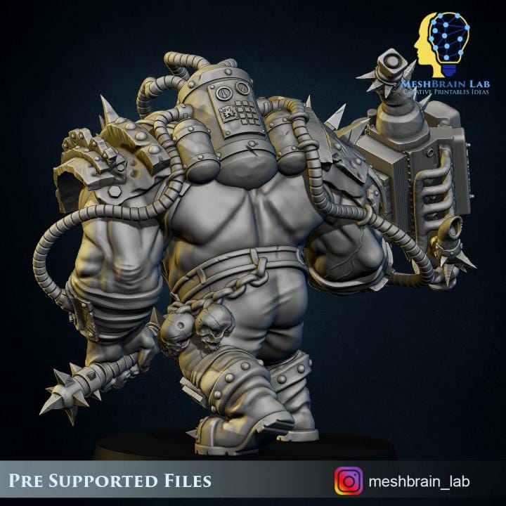 Ork Brute Warboss | Orks | 32mm | Meshbrain Labs