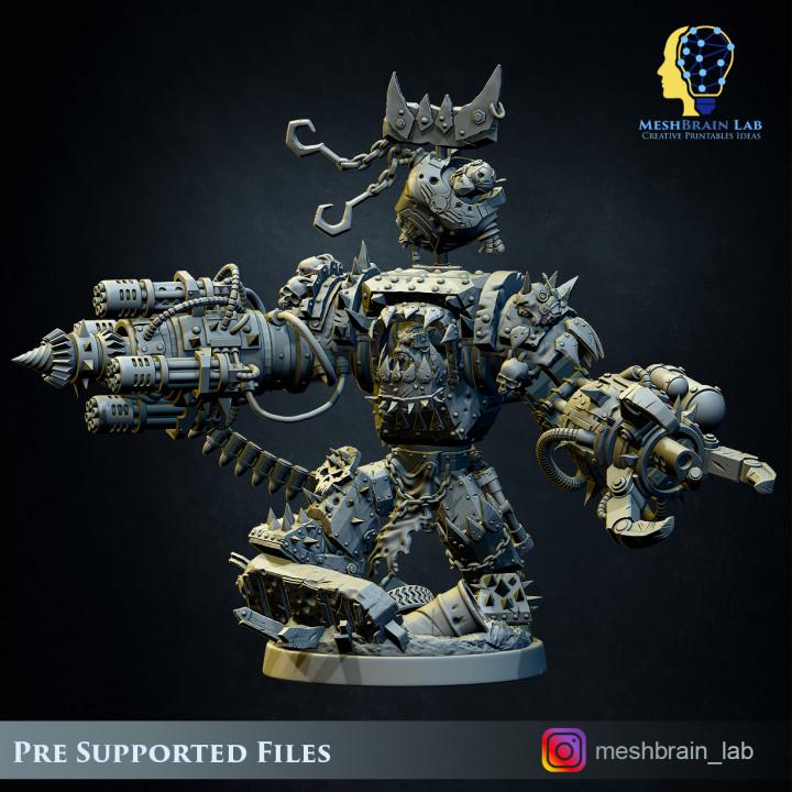 Ork Warlord Gutkan Bonesmasha | Orks | 32mm | Meshbrain Labs