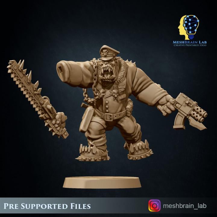 Ork nobz General | Orks | 32mm | Meshbrain Labs