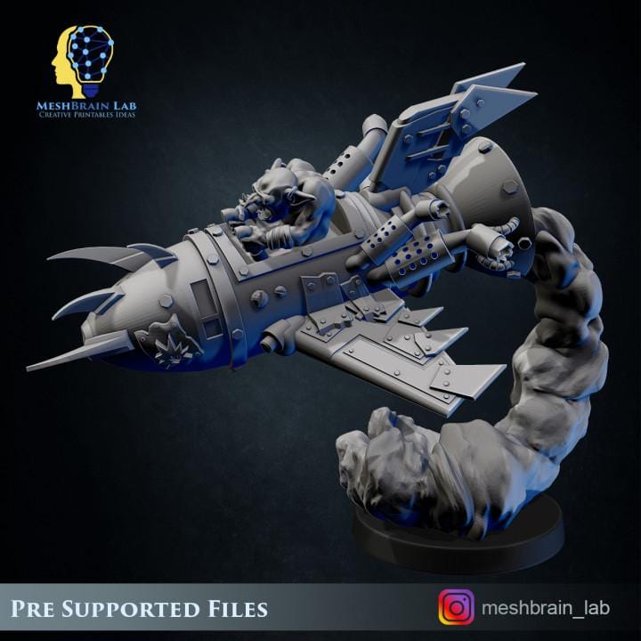 Orks- FLying rocket | Orks | 32mm | Meshbrain Labs