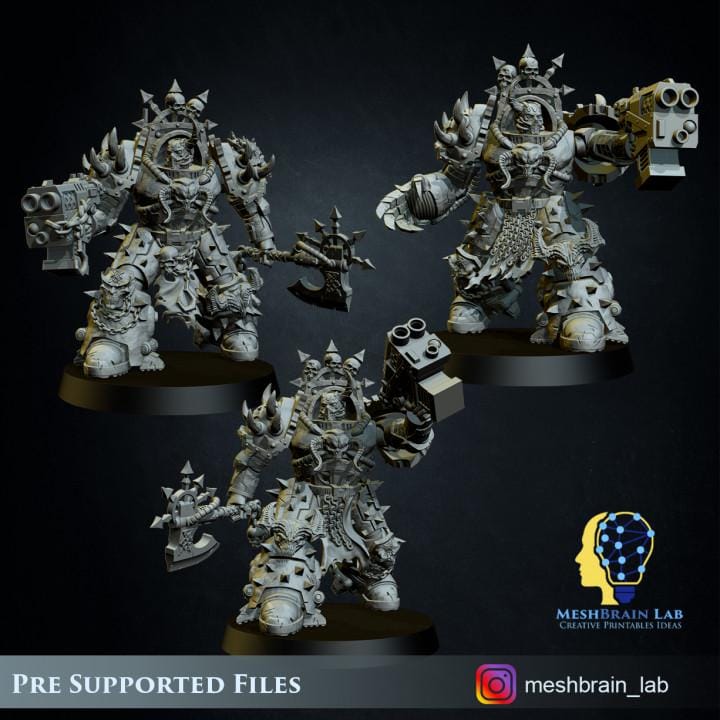 Doom Marines Terminators | Chaos | 32mm | Meshbrain Labs