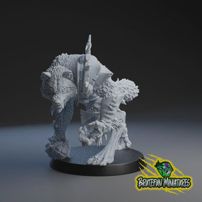 Werewolf Star Player | Fantasy Football | Necromantic Team | Brutefun Miniatures