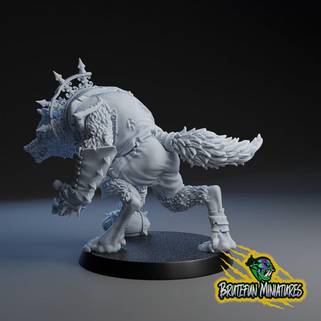 Werewolf Star Player | Fantasy Football | Necromantic Team | Brutefun Miniatures