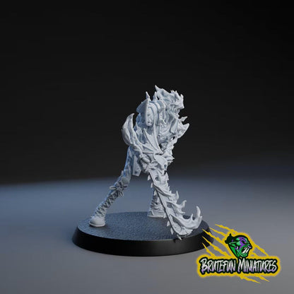 Skeleton Chainsaw Maniac Star Player | Fantasy Football | Necromantic Team | Brutefun Miniatures