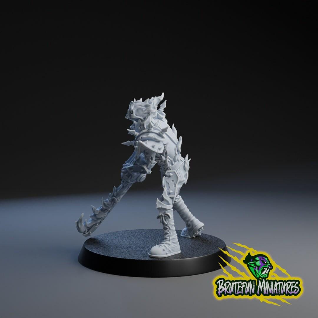 Skeleton Chainsaw Maniac Star Player | Fantasy Football | Necromantic Team | Brutefun Miniatures