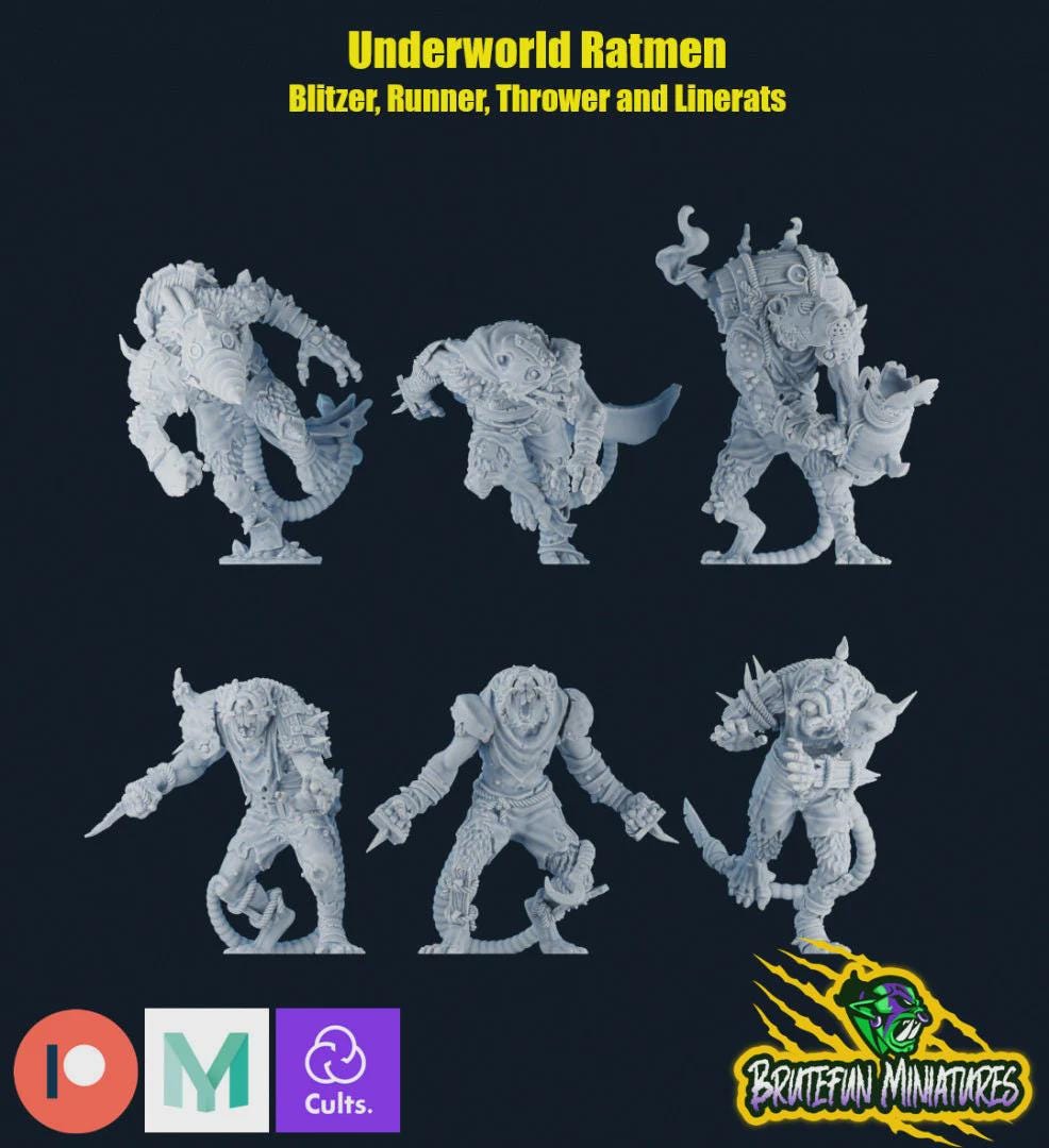 Underworld Team | Fantasy Football | Rat Team | Brutefun Miniatures