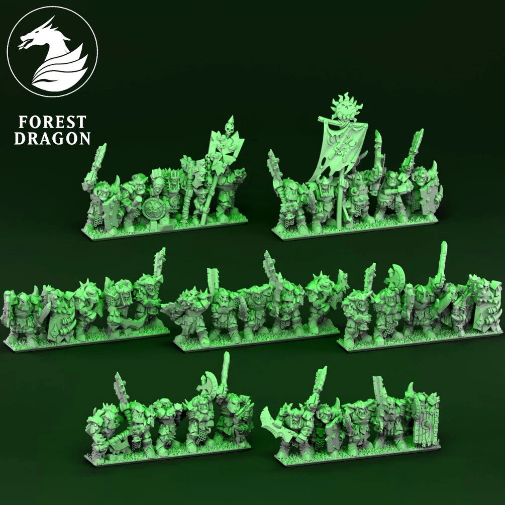 Orcs & Goblins - 10mm Heavy Orc Warriors